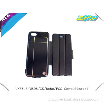 2013 iPhone5 2600mAh Bachup Battery Case with Leather Cover (HH-IP504)